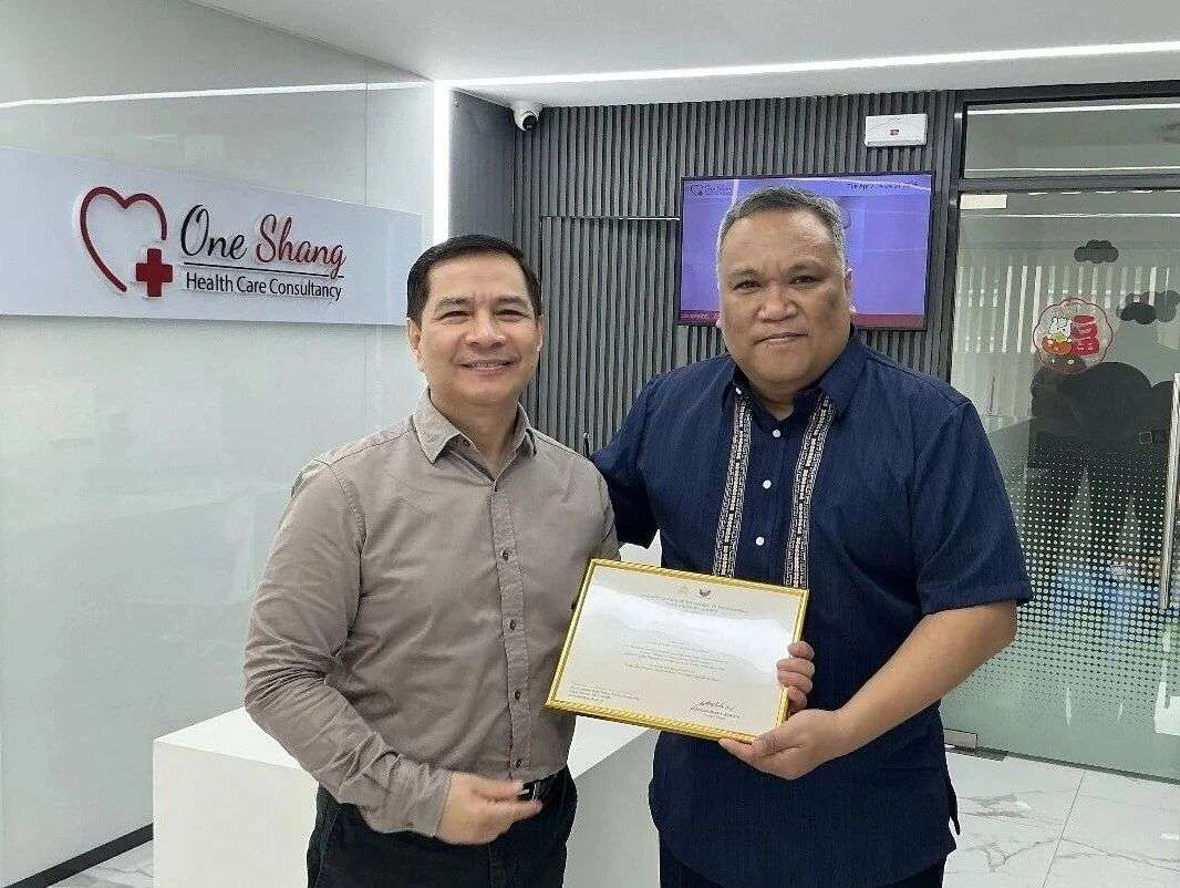 Dr. Hemady with Consul General Almeda